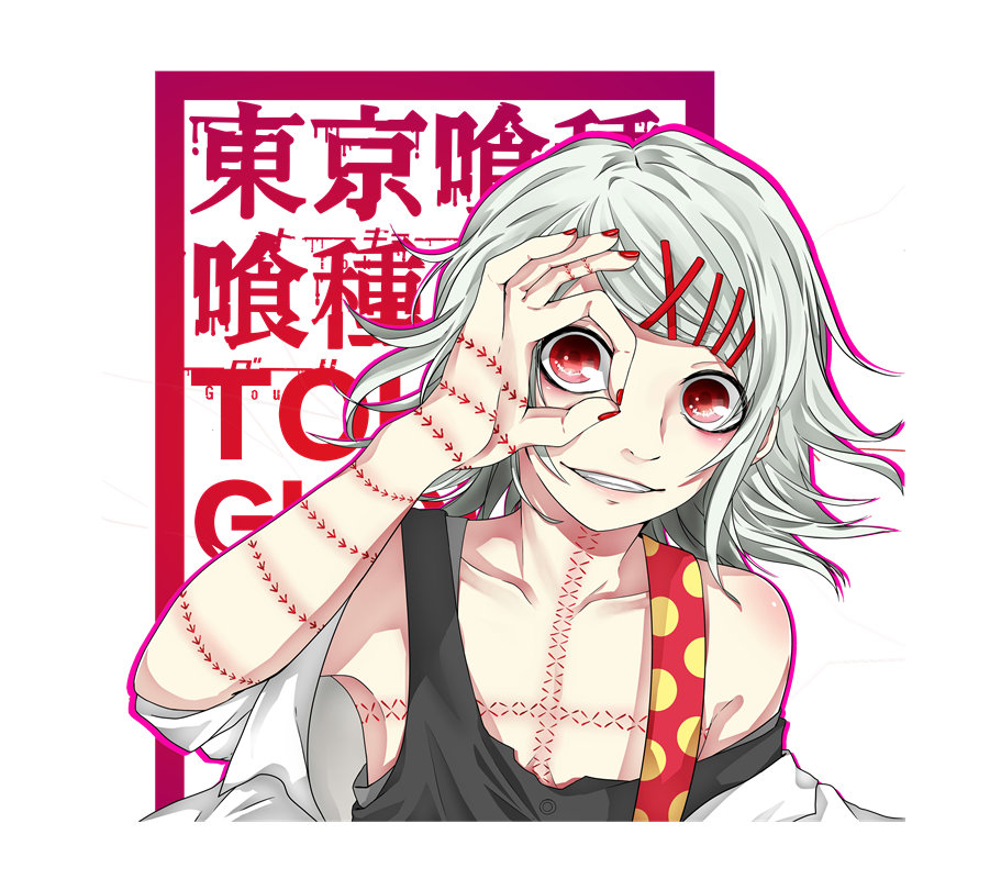 东京喰种主题裁片印花服装印花设计