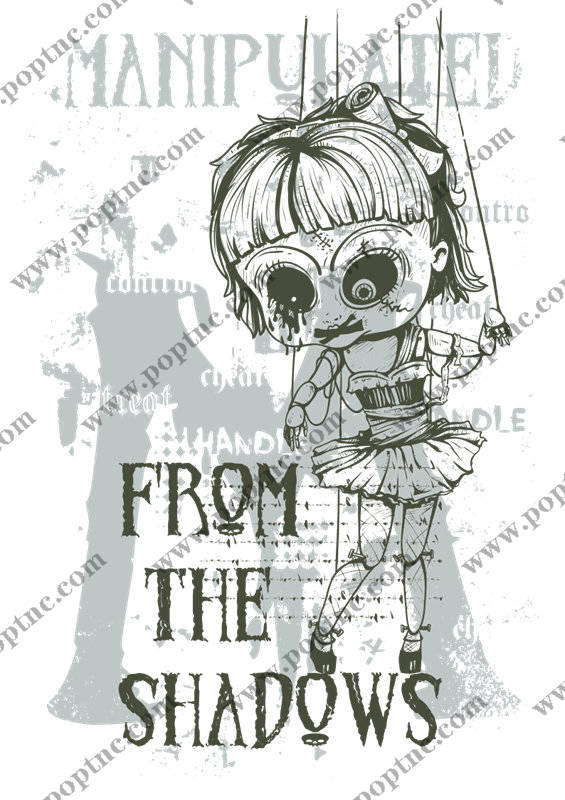 独特恐怖风格裁片印花服装印花设计,适合万圣节派对