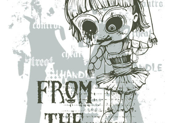 独特恐怖风格裁片印花服装印花设计,适合万圣节派对