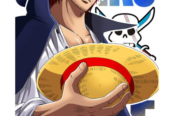 动漫风格赤发香克斯裁片印花服装印花设计