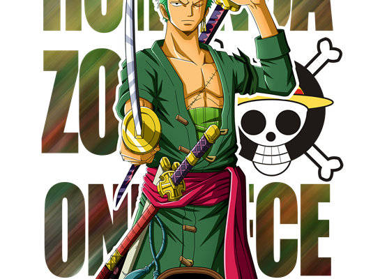 时尚动漫裁片印花服装：Rorona Zoro主题个性设计