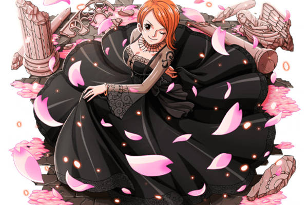 优雅黑色蕾丝服装印花，浪漫樱花裁片印花设计