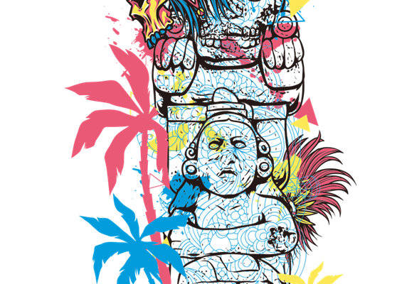 热带风情图腾裁片印花服装，展现个性与活力的时尚选择