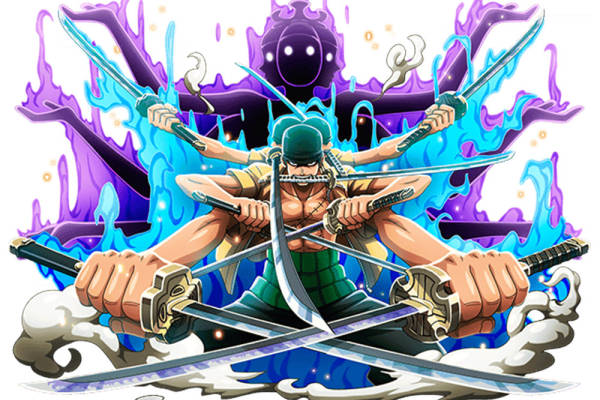 动漫风格火焰剑士裁片印花服装印花设计