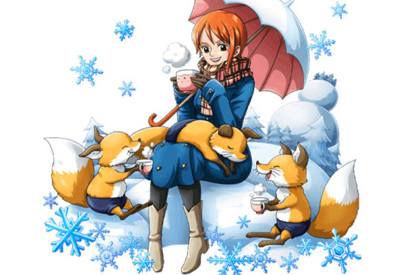 冬季温暖主题服装印花设计:可爱狐狸与雪花裁片印花