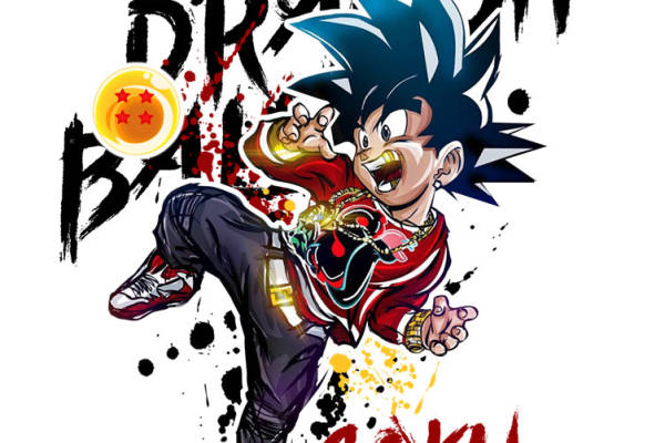 时尚潮流龙珠裁片印花服装印花设计