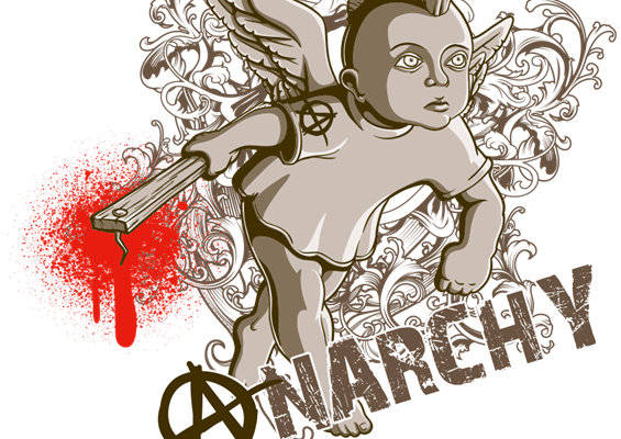 独特无政府主义风格裁片印花服装印花设计