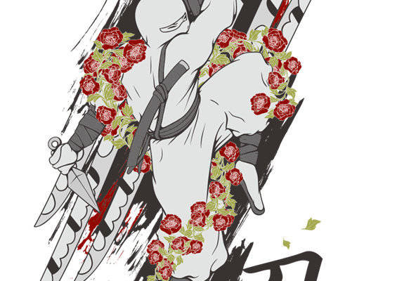 忍者主题裁片印花服装：独特设计，展现个性风格