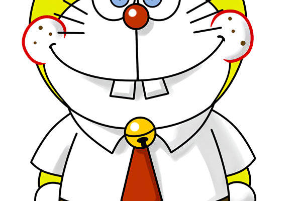 卡通风格哆啦A梦裁片印花服装印花设计