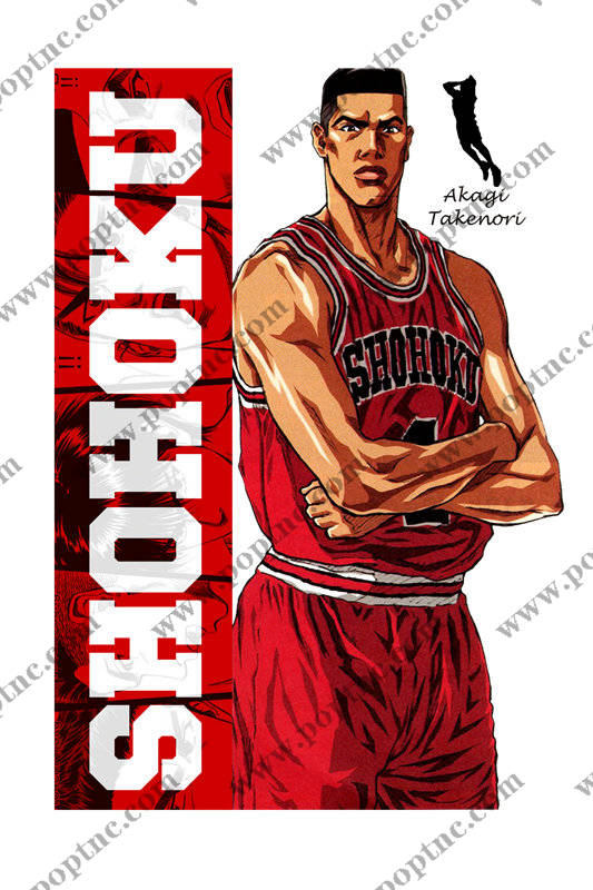 经典篮球动漫《灌篮高手》主题裁片印花服装印花设计