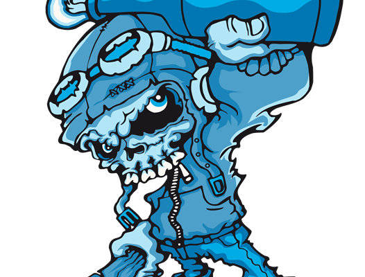 时尚街头风格骷髅裁片印花服装印花设计