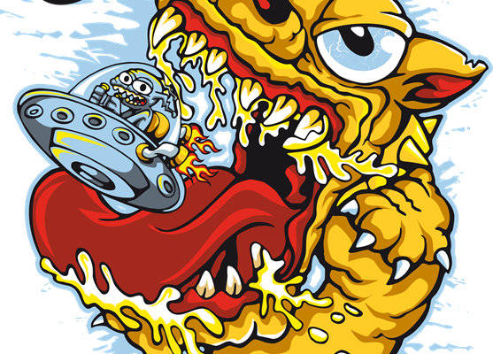 个性龙形裁片印花服装 街头潮流时尚设计