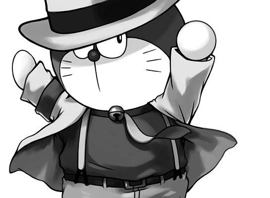 可爱侦探猫裁片印花服装印花设计