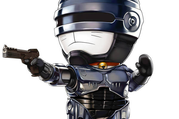 未来战士主题裁片印花服装印花设计