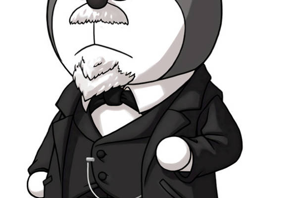 绅士风格企鹅裁片印花服装印花设计