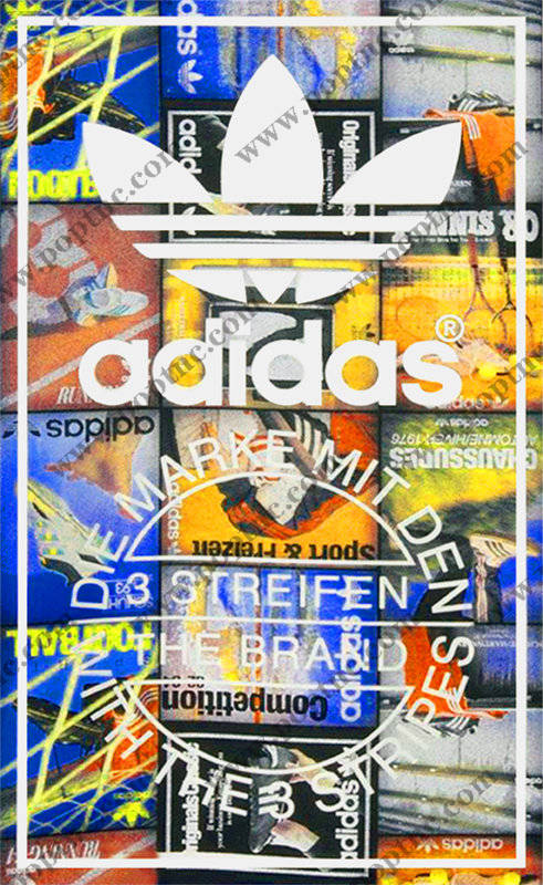阿迪达斯复古风格裁片印花服装印花设计