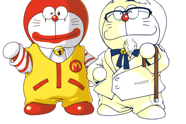 卡通风格裁片印花服装印花设计,适合儿童和动漫爱好者