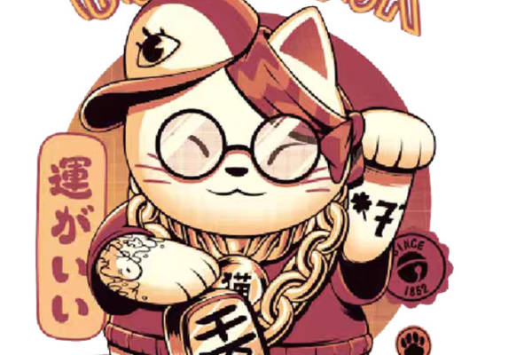 好运猫咪裁片印花服装,带来好运的时尚选择