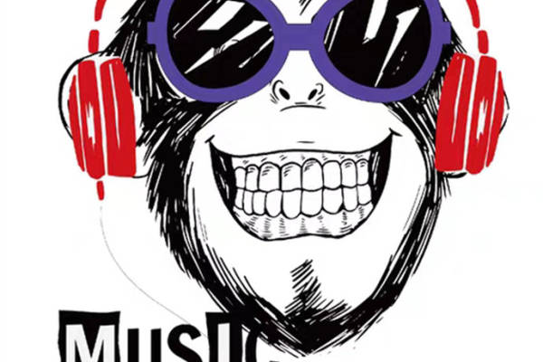 时尚街头风音乐主题裁片印花服装印花设计