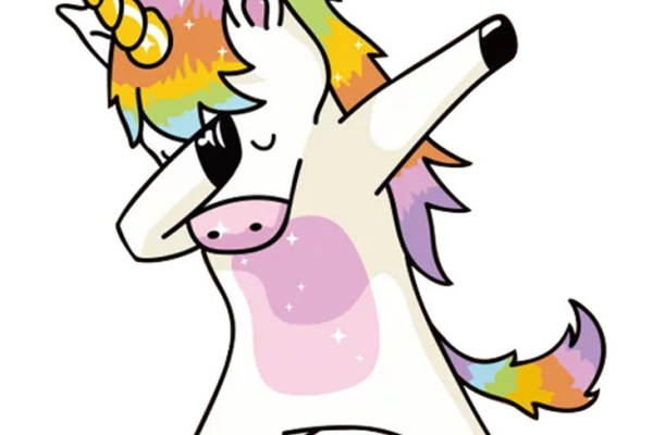 可爱卡通独角兽裁片印花服装,时尚儿童服装印花设计