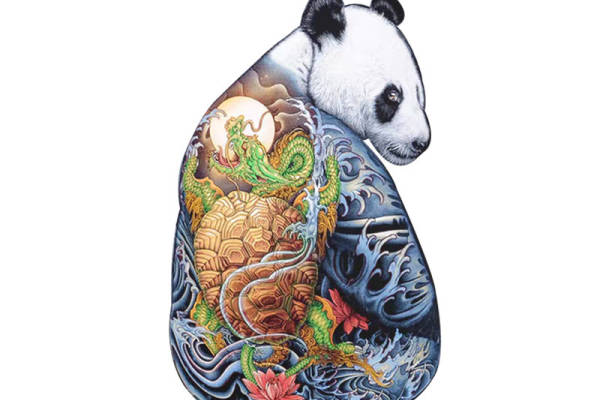 独特东方韵味熊猫裁片印花服装，展现传统与现代的完美结合