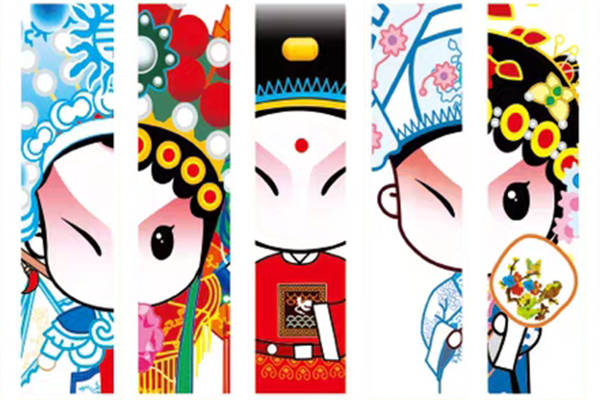 传统京剧脸谱裁片印花服装，展现中国风独特魅力