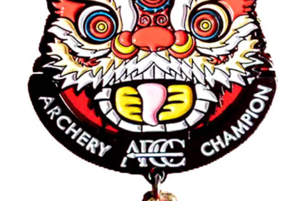 传统中国风裁片印花服装:射箭冠军图案设计