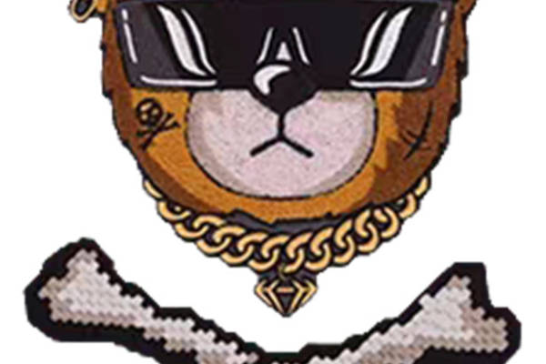 时尚潮流老虎头裁片印花服装印花设计