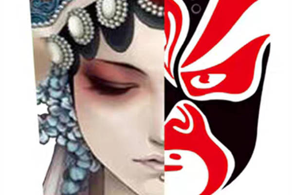 传统戏曲风格裁片印花服装,展现国粹之美