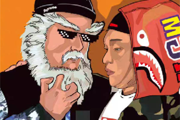 街头风格潮牌裁片印花服装印花设计