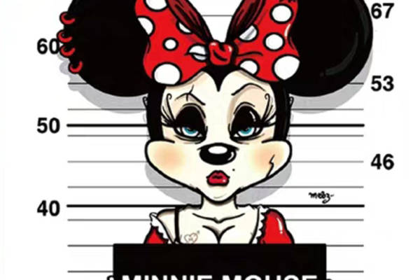 创意米妮老鼠裁片印花服装印花设计