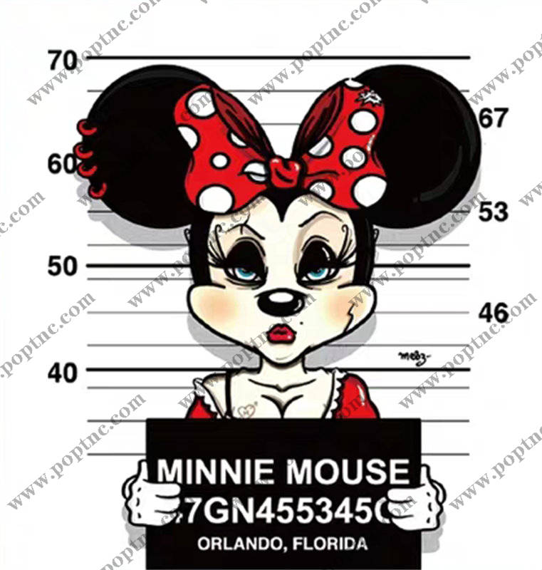 创意米妮老鼠裁片印花服装印花设计