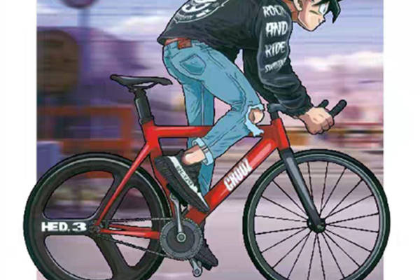 时尚动漫裁片印花服装：Goku Cool骑行风格