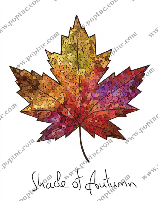 秋季枫叶裁片印花服装:多彩秋色时尚设计