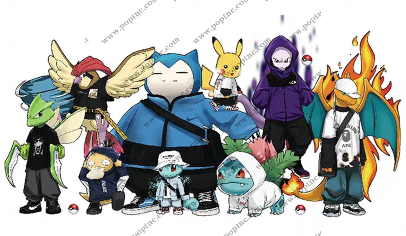 时尚潮流卡通角色裁片印花服装印花设计