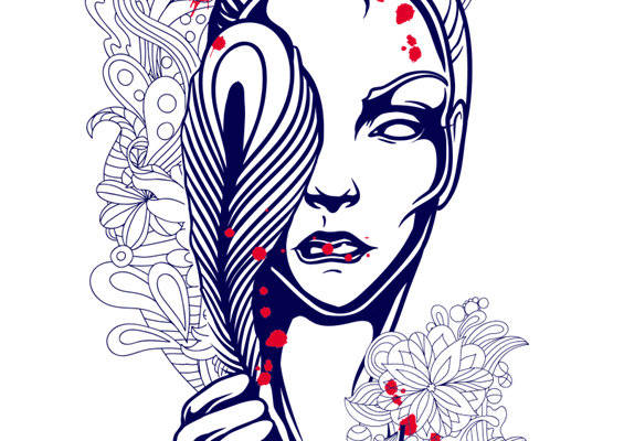 时尚艺术风格裁片印花服装印花设计