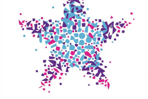 现代抽象几何裁片印花服装图案设计