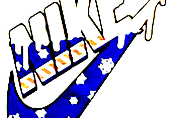 创意蓝色星星裁片印花服装 引领潮流的街头风格