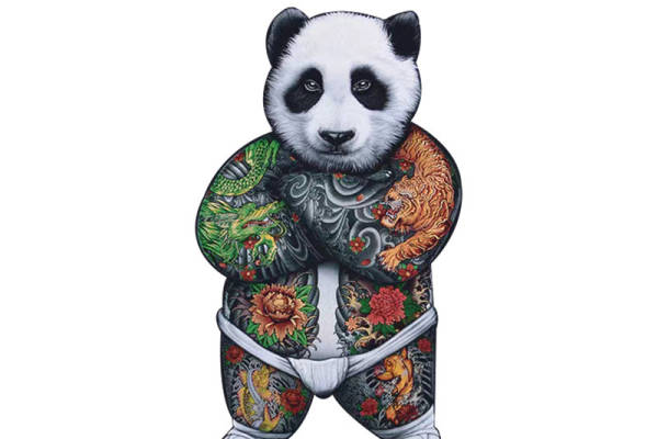 创意熊猫裁片印花服装,展现独特中国风