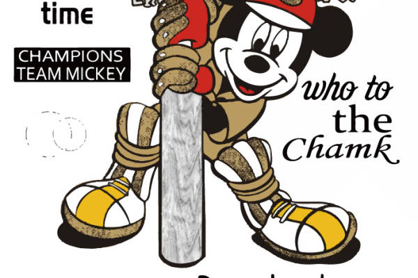 米奇冠军团队裁片印花服装印花设计