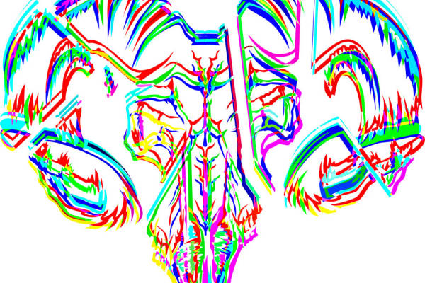 炫彩抽象艺术裁片印花服装印花设计