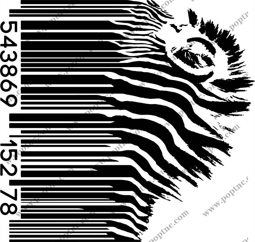 时尚斑马纹裁片印花服装 经典黑白条纹设计