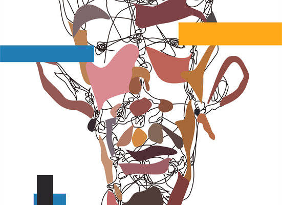 现代抽象艺术风格裁片印花服装印花设计