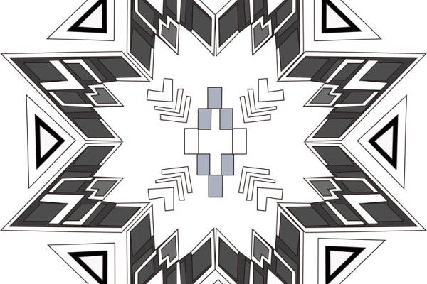 现代几何风格裁片印花服装印花设计