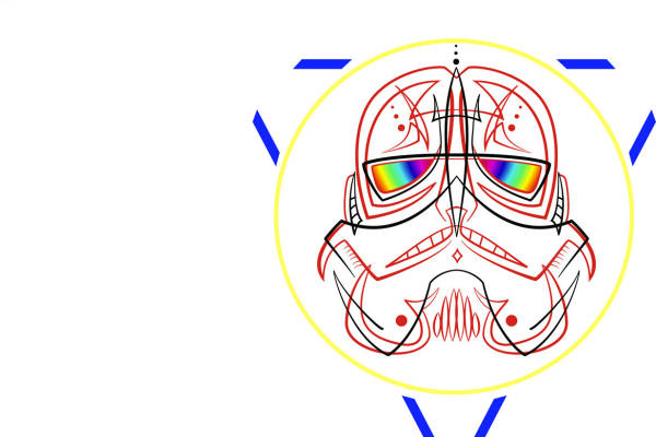未来科技感裁片印花服装印花设计