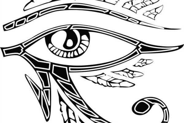 神秘羽毛与眼睛图案裁片印花服装印花设计