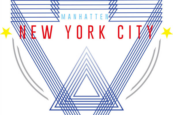纽约市曼哈顿裁片印花服装印花设计