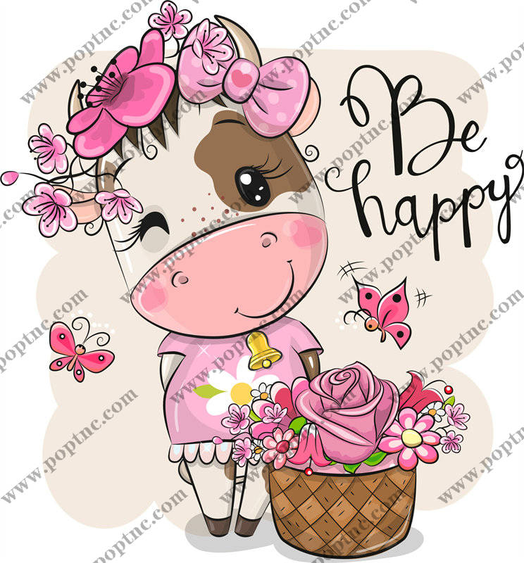 可爱卡通猪裁片印花服装,春季时尚女装印花设计