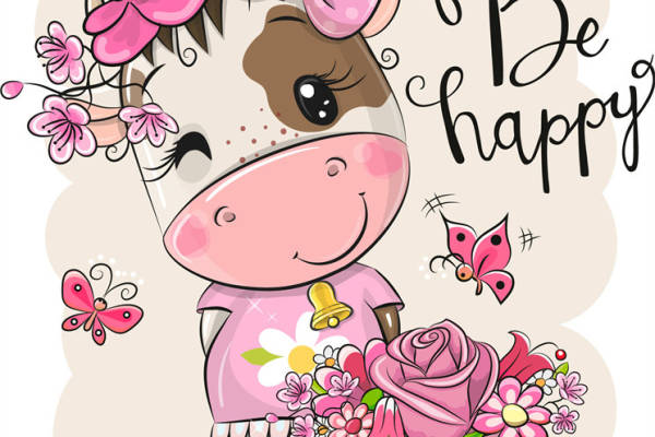 可爱卡通猪裁片印花服装,春季时尚女装印花设计