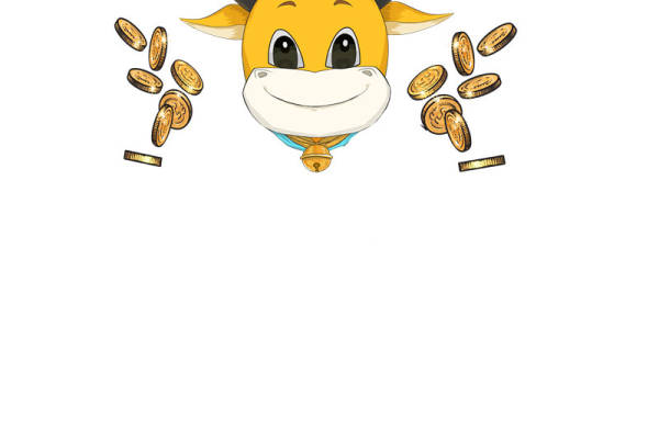 时尚牛年裁片印花服装印花设计，寓意财富与好运